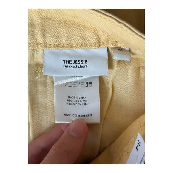 Joe's Jeans shorts Jessie relaxed denim yellow size 34